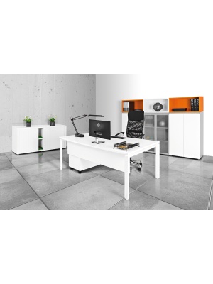 Extend fémlábas komplett vezetői irodabútor